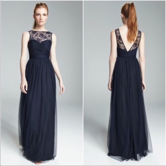 Amsale “Chandra” Bridesmaid Gown - midnight blue - Picture 2 of 2
